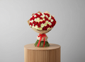 Premium Red & White Rose Bouquet - 40 Stems