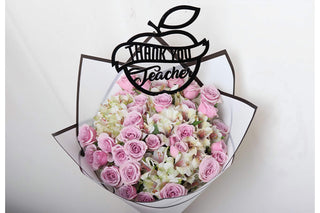Purple Baby Roses Teacher Appreciation Hand Bouquet