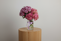 Purple Rose & Pink Hydrangea Vase