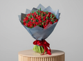 Red Tulip Hand Bouquet - 50 Pieces