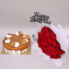 Sweet Celebration - Birthday Cake & Roses Combo