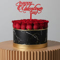 Valentine Red Roses Luxury  Black Marble Box Kuwait