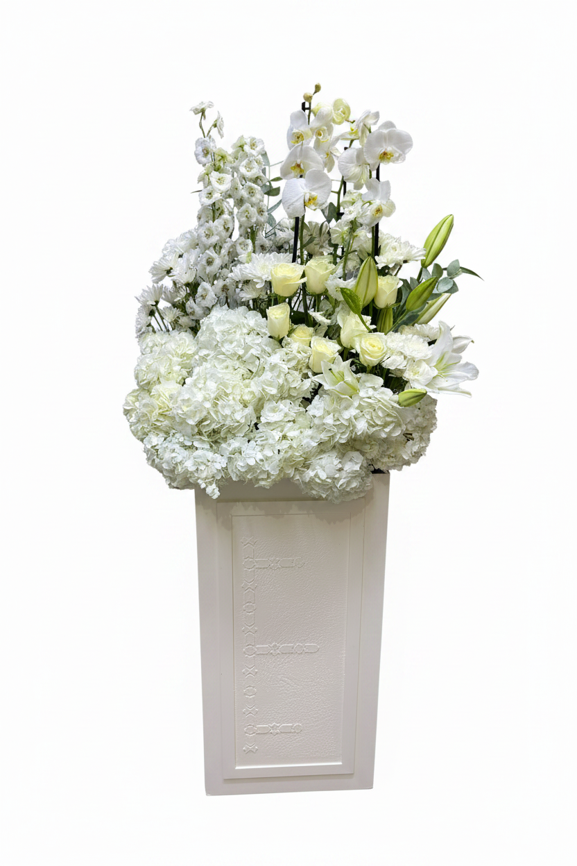 Luxury white stand flowers