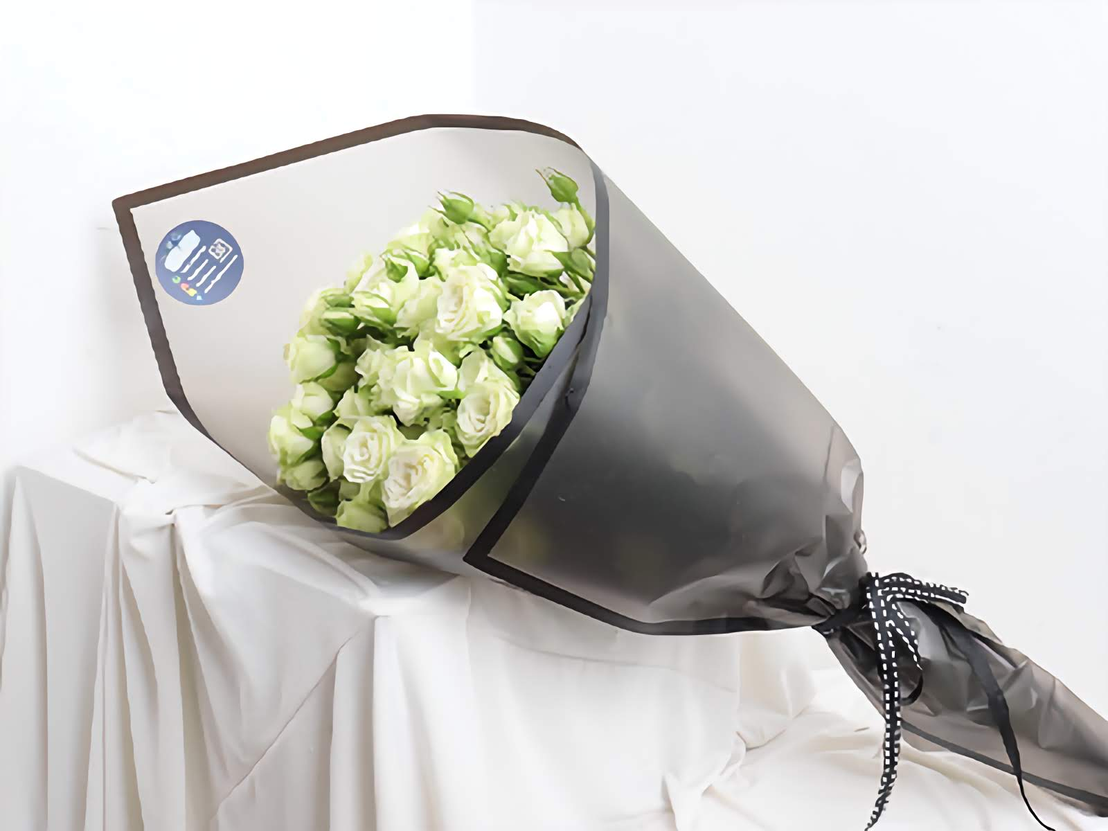 White Baby Roses Hand Bouquet