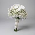 White Gypsophila & Phalaenopsis Orchid Bridal Bouquet