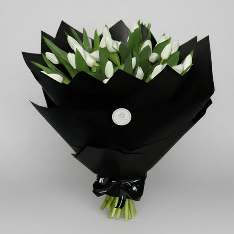White Tulips 20 Pieces Bouquet — same-day flower delivery in Kuwait