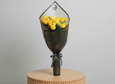 Yellow Baby Roses Hand Bouquet