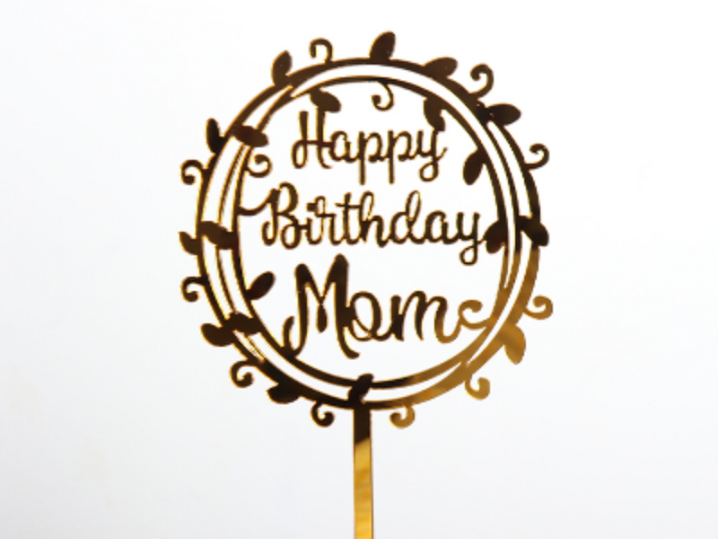 Happy Birthday Mam Acrylic Stick - Premium Fresh Flowers & Gifts Delivery in Kuwait