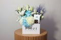 White And Blue Flower Box