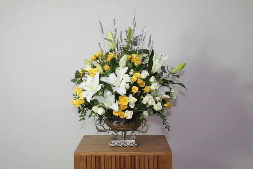 Yellow White Arrangement