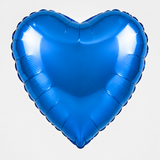 Close-up of blue heart balloon