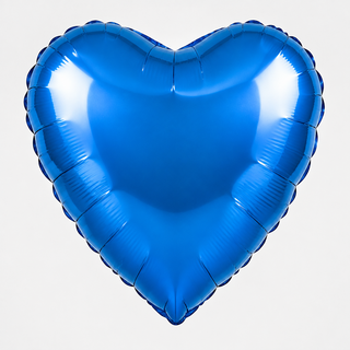 Close-up of blue heart balloon