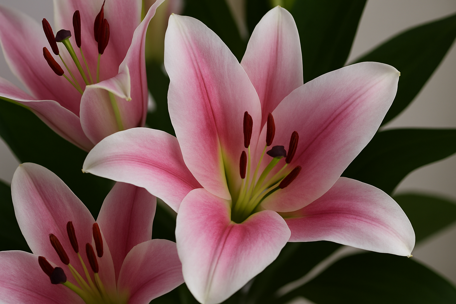 Close-up of lily blooms