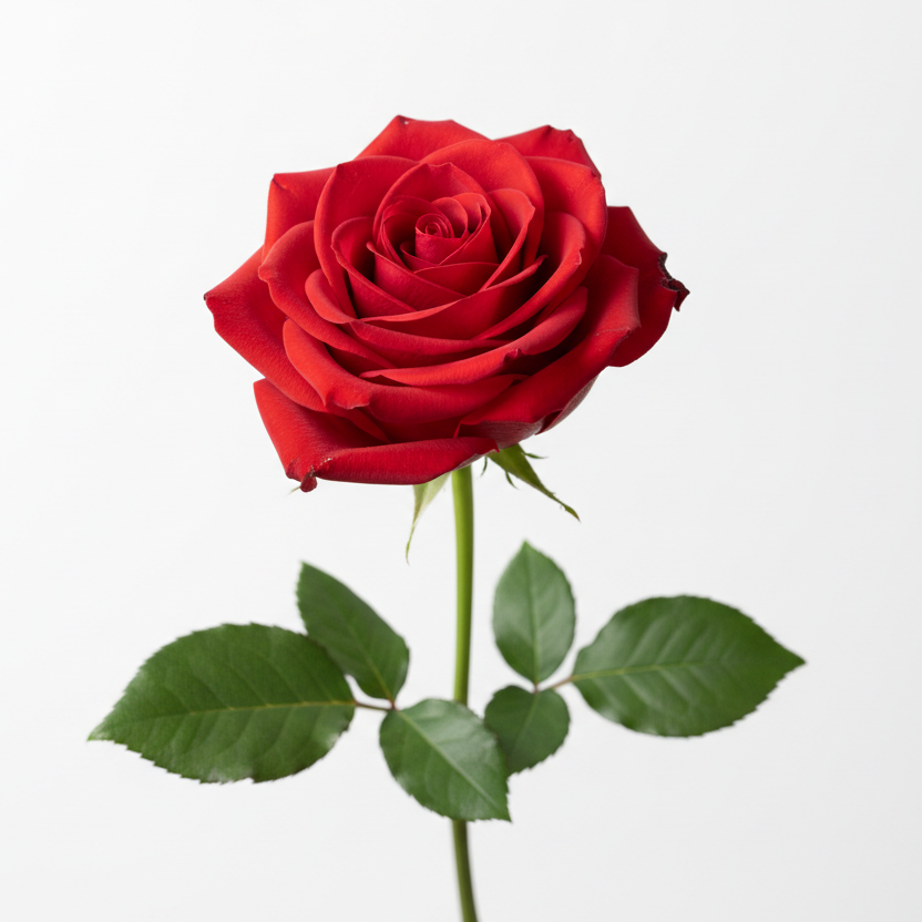 create single red rose image