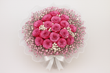 Enhanced 25-rose bouquet with same arrangement
