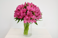 Enhanced flower arrangement with clean vase