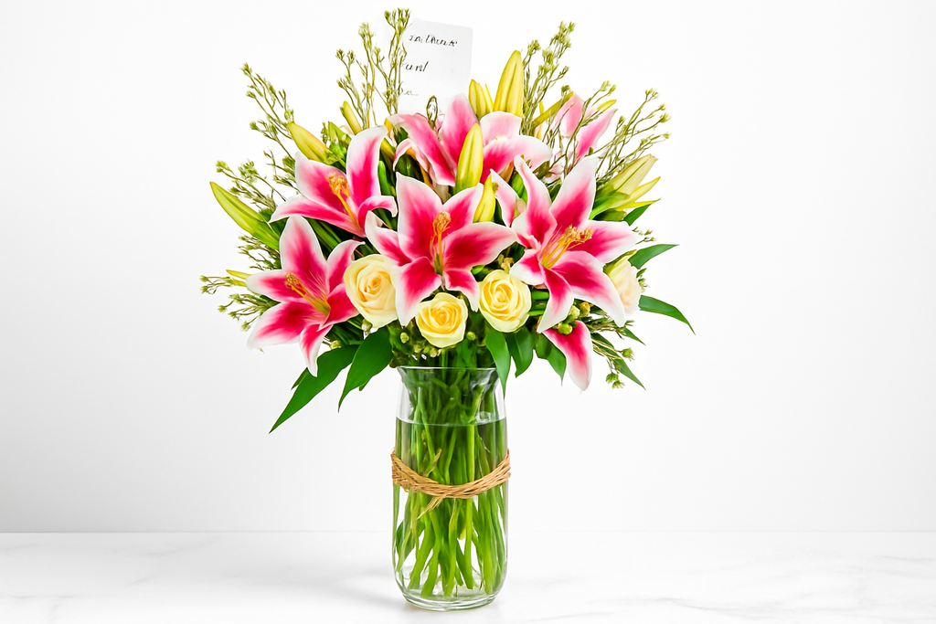 Enhanced flower arrangement