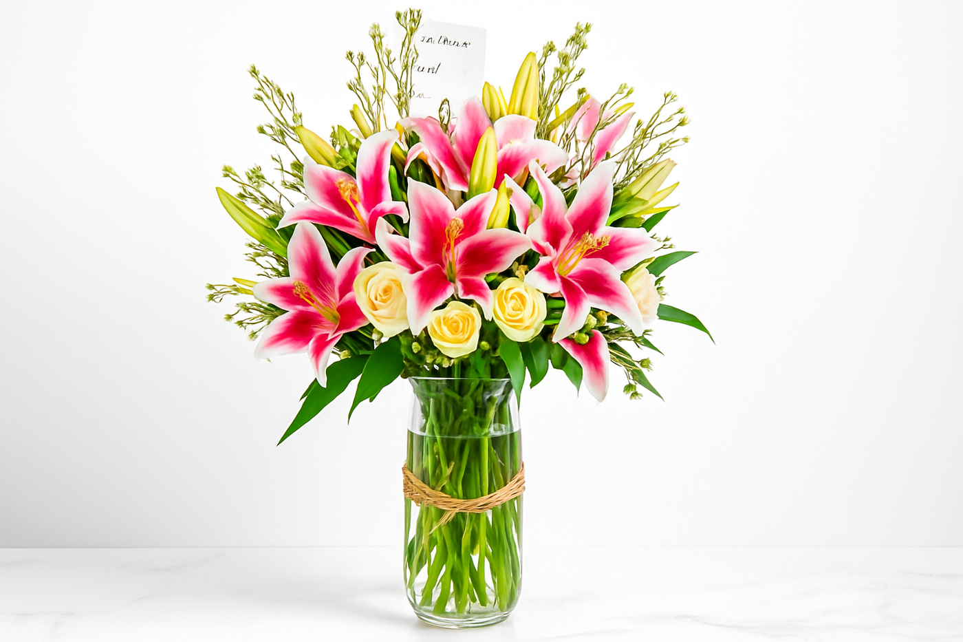 Enhanced flower arrangement