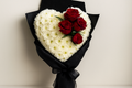 Enhanced heart-shaped flower arrangement