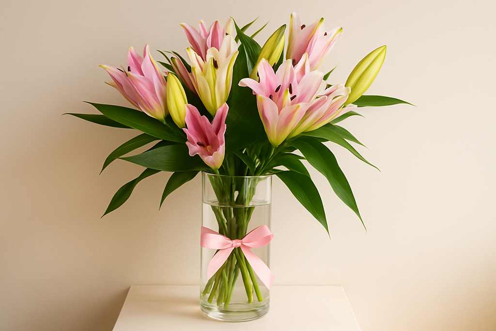 Enhanced lily arrangement