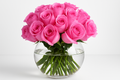Enhanced pink rose arrangement with exact original colors