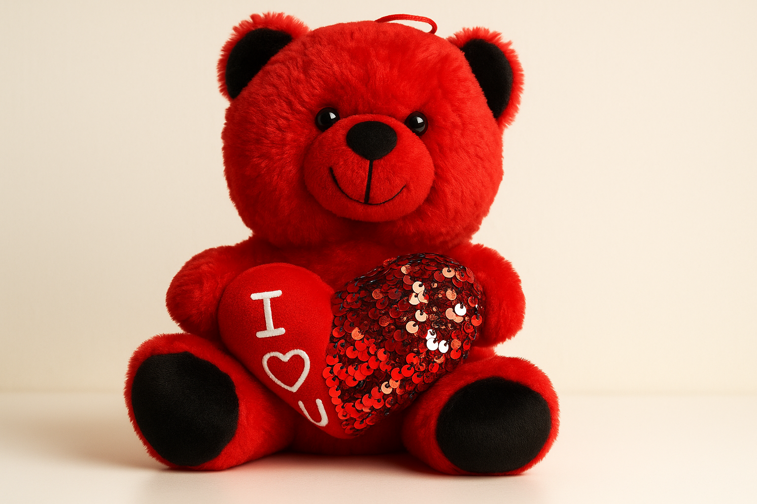 Enhanced red teddy bear