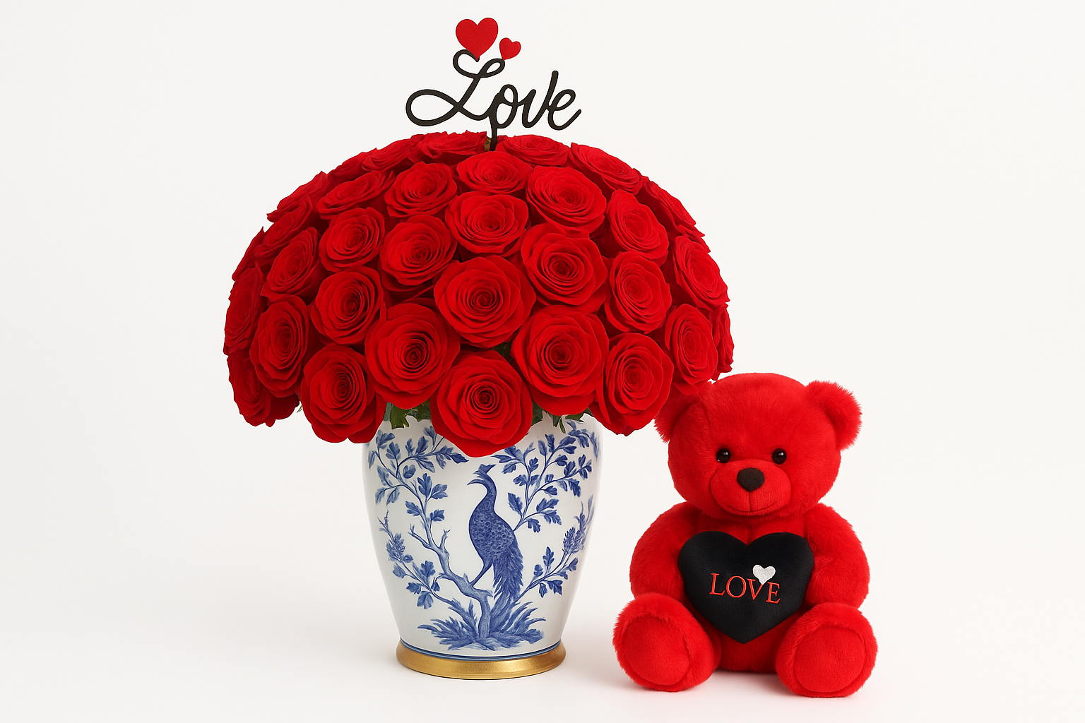 Enhanced Valentine's Day Rose Arrangement