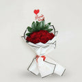 Eternal Love Red Rose Arrangement - 25 Premium Red Roses with Baby's Breath and Eucalyptus - Kuwait Flower Delivery