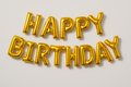 Gold Happy Birthday Foil Balloon Banner