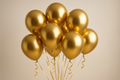 Gold helium balloons