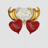 Happy Anniversary Balloon Set - Gray Background