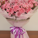 Pink Mix Flowers Bouquet – close-up detail shot