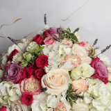 Close-up of colorful seasonal flower bouquet