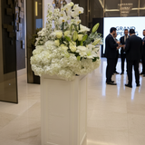 White Luxury Flower Stand – Corporate grand opening event