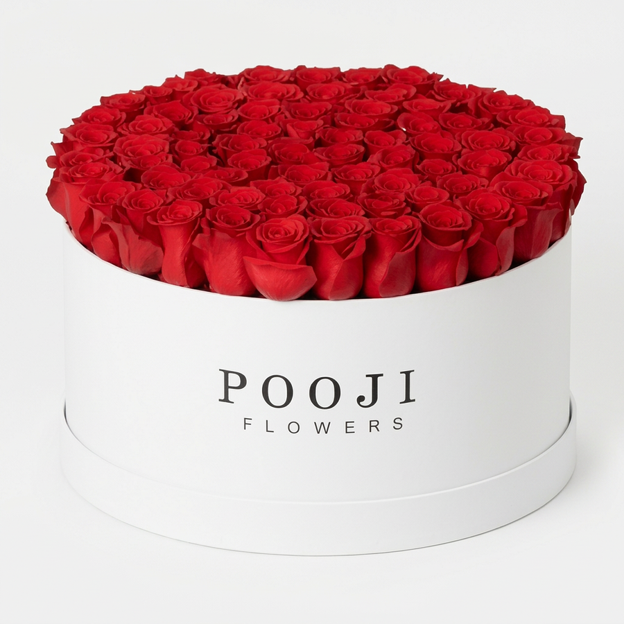 Improved Red Roses Luxury Flower Box main image