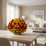 Lifestyle – Classic Basket Sunflowers & Roses