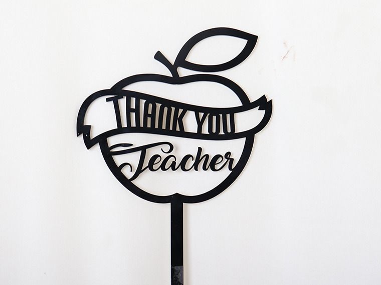 Thank You Teacher Acrylic Stick - Premium Fresh Flowers & Gifts Delivery in Kuwait