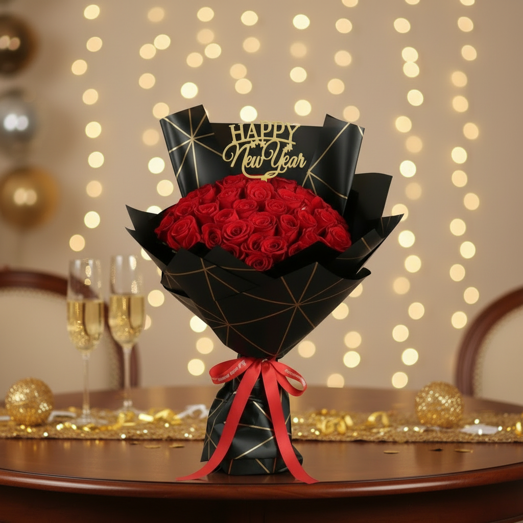 New Year Red Roses - Lifestyle
