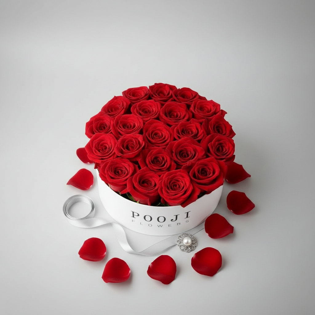 Overhead view of roses