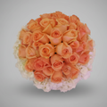 Peach Roses Bridal Bouquet