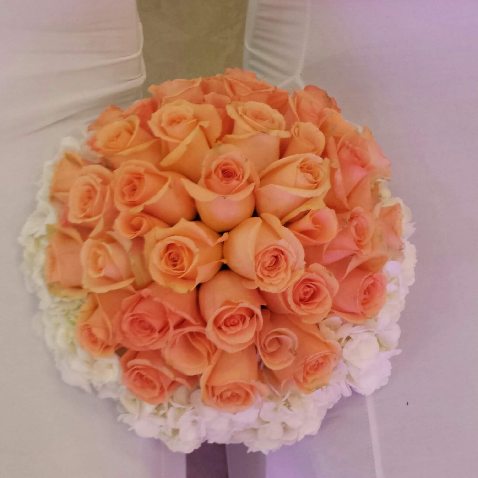 Peach Roses Bridal Bouquet