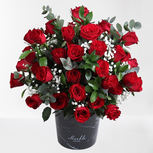 Red Roses Arrangement Flowers