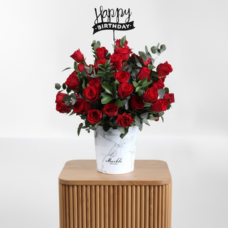Birthday Red Roses Arrangement