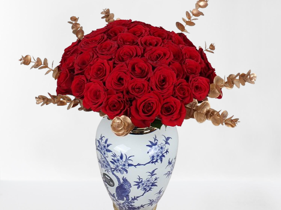 Spl Mother Day Red Roses 50 Pcs