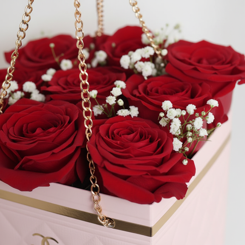Pink Bag Red Roses Variation 3