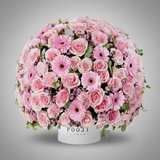 Pink Flower Dome Side View