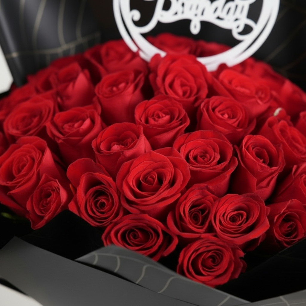 Premium red roses close-up detail