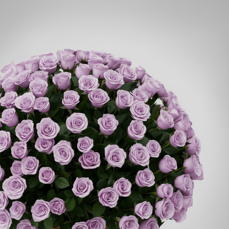Purple Roses Basket — Detail