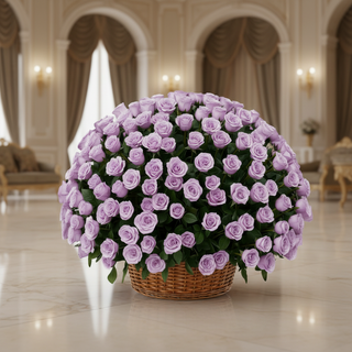 Purple Roses Basket — Luxury Interior