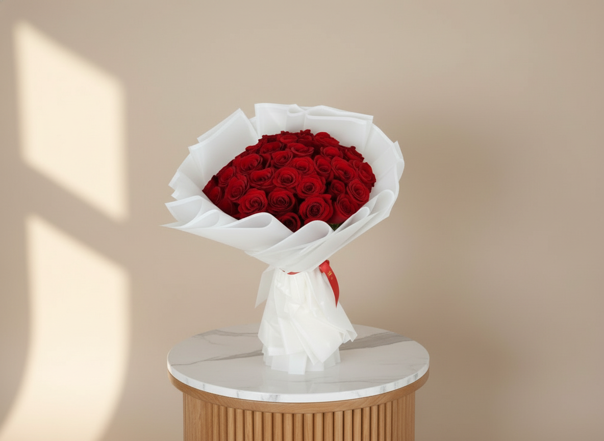 Red roses bouquet variation 3